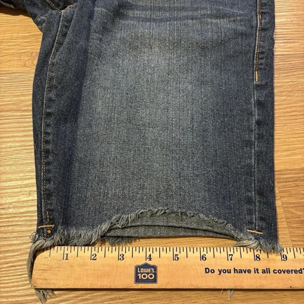 VTG True Religion Ricky Cut-Off Shorts Mens 32 Big T Jorts Thick Stitch USA Y2K